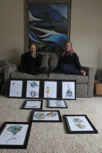 Sally Deskins and Laura Madeline Wiseman after WV reading