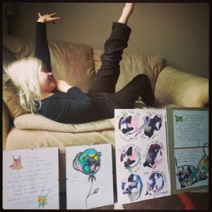 framed pages of Intimates and Fools for Ohio show 2013